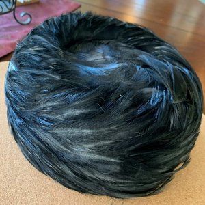 Vintage black feather hat